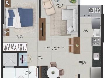 02 norte - quarto e sala