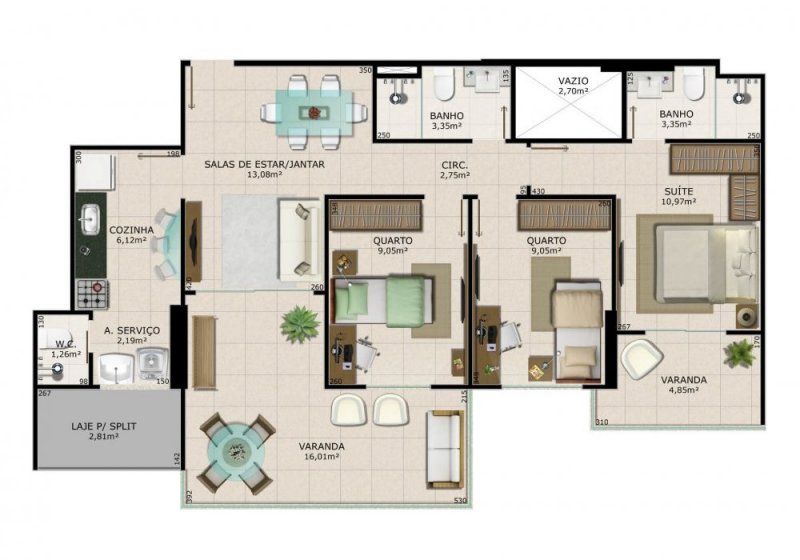 TORRE B E C COLUNAS 3 E 4